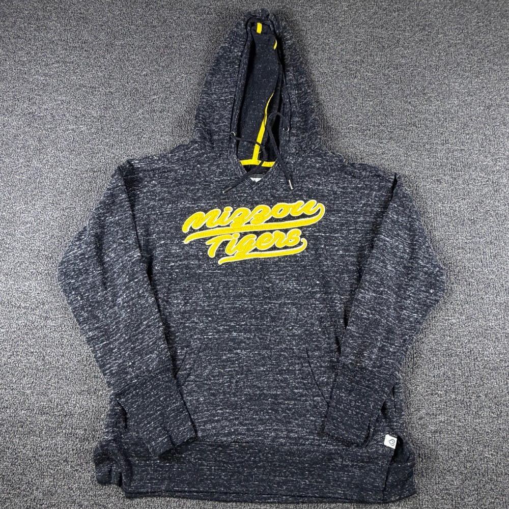 Missouri Tigers Hoodie Womens M Charcoal NCAA Football Colosseum EUC